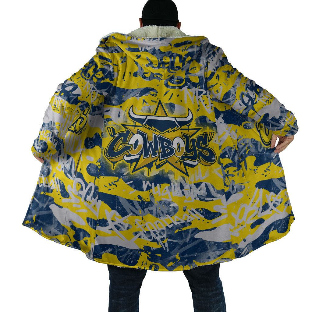 North Queensland Cowboys Rugby Cloak Graffiti Typography Urban Camo Abstract Street Style
