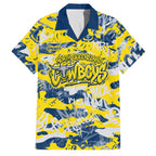 North Queensland Cowboys Rugby Family Matching Off Shoulder Short Dress and Hawaiian Shirt Graffiti Typography Urban Camo Abstract Street Style