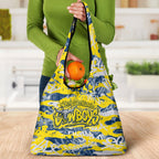 North Queensland Cowboys Rugby Grocery Bag Graffiti Typography Urban Camo Abstract Street Style