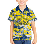 North Queensland Cowboys Rugby Hawaiian Shirt Graffiti Typography Urban Camo Abstract Street Style