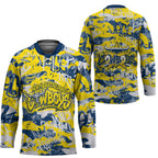 North Queensland Cowboys Rugby Hockey Jersey Graffiti Typography Urban Camo Abstract Street Style
