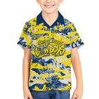 North Queensland Cowboys Rugby Kid Hawaiian Shirt Graffiti Typography Urban Camo Abstract Street Style