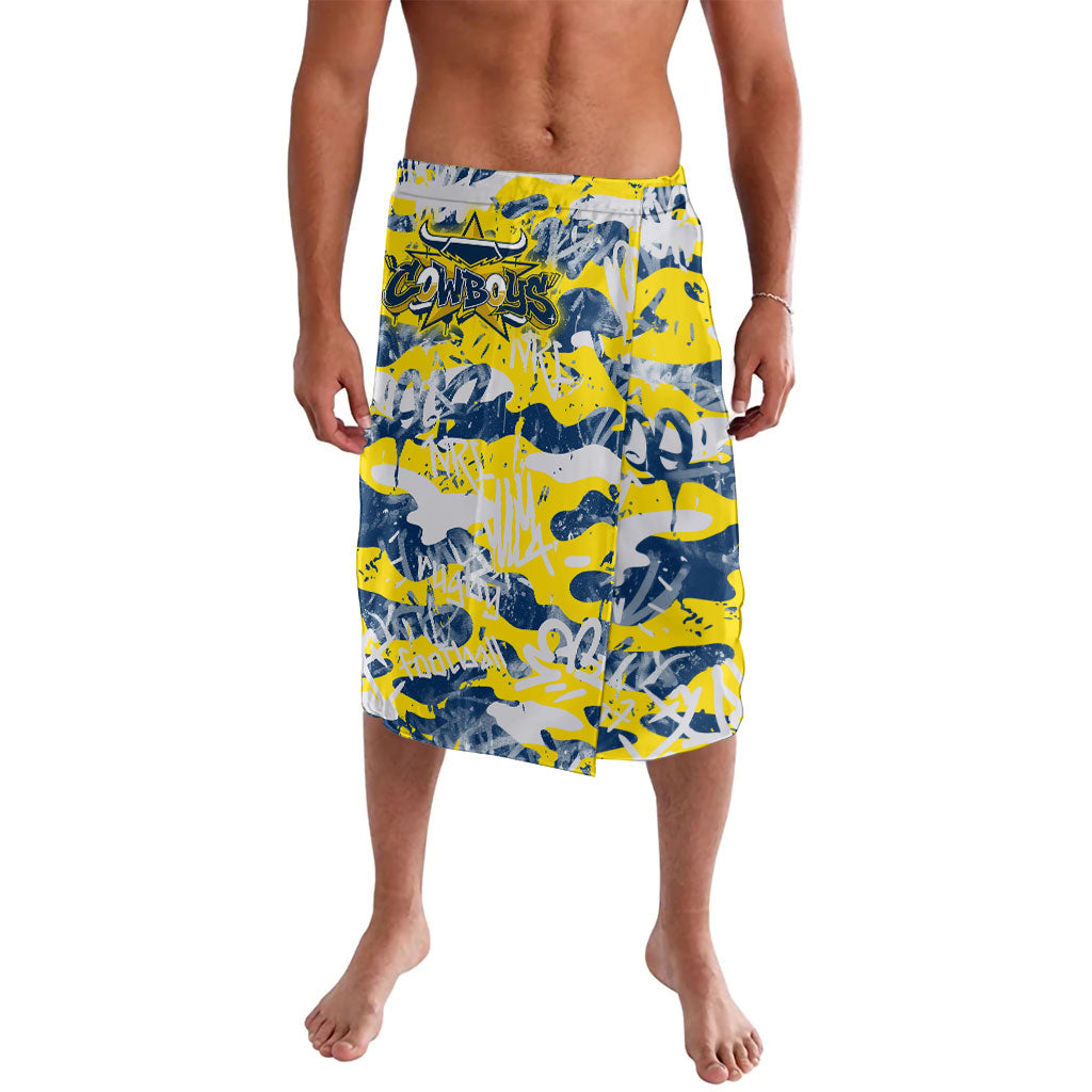 North Queensland Cowboys Rugby Lavalava Graffiti Typography Urban Camo Abstract Street Style
