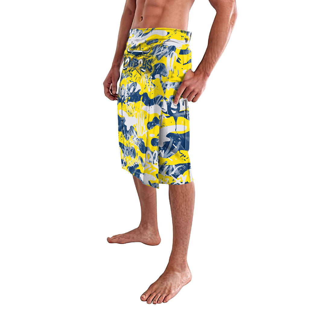 North Queensland Cowboys Rugby Lavalava Graffiti Typography Urban Camo Abstract Street Style