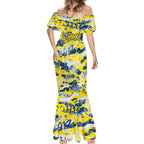 North Queensland Cowboys Rugby Mermaid Dress Graffiti Typography Urban Camo Abstract Street Style