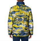 North Queensland Cowboys Rugby Padded Jacket Graffiti Typography Urban Camo Abstract Street Style