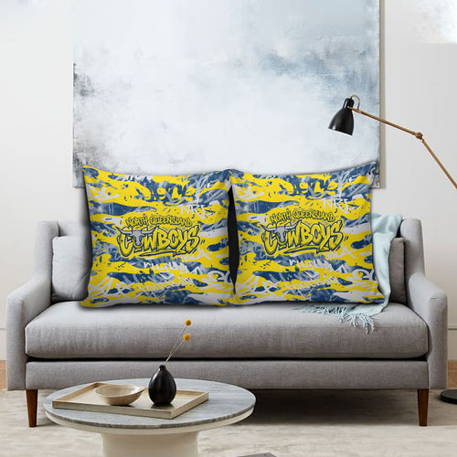 North Queensland Cowboys Rugby Pillow Cover Graffiti Typography Urban Camo Abstract Street Style