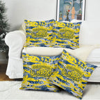 North Queensland Cowboys Rugby Pillow Cover Graffiti Typography Urban Camo Abstract Street Style