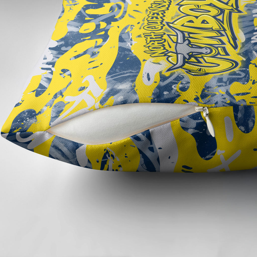 North Queensland Cowboys Rugby Pillow Cover Graffiti Typography Urban Camo Abstract Street Style