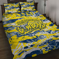 North Queensland Cowboys Rugby Quilt Bed Set Graffiti Typography Urban Camo Abstract Street Style