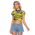 North Queensland Cowboys Rugby Raglan Cropped T Shirt Graffiti Typography Urban Camo Abstract Street Style