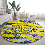 North Queensland Cowboys Rugby Round Carpet Graffiti Typography Urban Camo Abstract Street Style