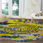 North Queensland Cowboys Rugby Round Carpet Graffiti Typography Urban Camo Abstract Street Style