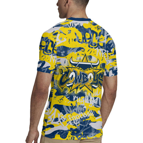 North Queensland Cowboys Rugby Rugby Jersey Graffiti Typography Urban Camo Abstract Street Style