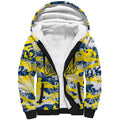North Queensland Cowboys Rugby Sherpa Hoodie Graffiti Typography Urban Camo Abstract Street Style
