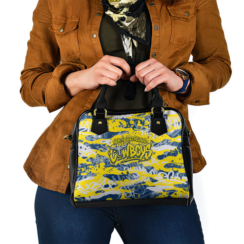 North Queensland Cowboys Rugby Shoulder Handbag Graffiti Typography Urban Camo Abstract Street Style