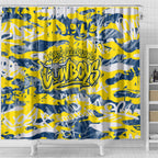 North Queensland Cowboys Rugby Shower Curtain Graffiti Typography Urban Camo Abstract Street Style