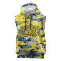 North Queensland Cowboys Rugby Sleeveless Hoodie Graffiti Typography Urban Camo Abstract Street Style