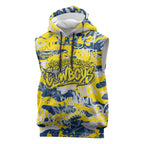 North Queensland Cowboys Rugby Sleeveless Hoodie Graffiti Typography Urban Camo Abstract Street Style