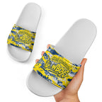 North Queensland Cowboys Rugby Slide Sandals Graffiti Typography Urban Camo Abstract Street Style