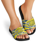 North Queensland Cowboys Rugby Slide Sandals Graffiti Typography Urban Camo Abstract Street Style