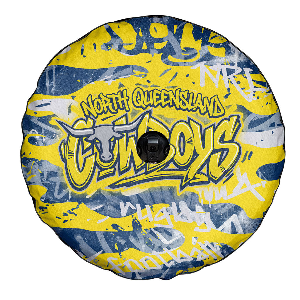 North Queensland Cowboys Rugby Spare Tire Cover Graffiti Typography Urban Camo Abstract Street Style