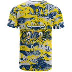 North Queensland Cowboys Rugby T Shirt Graffiti Typography Urban Camo Abstract Street Style