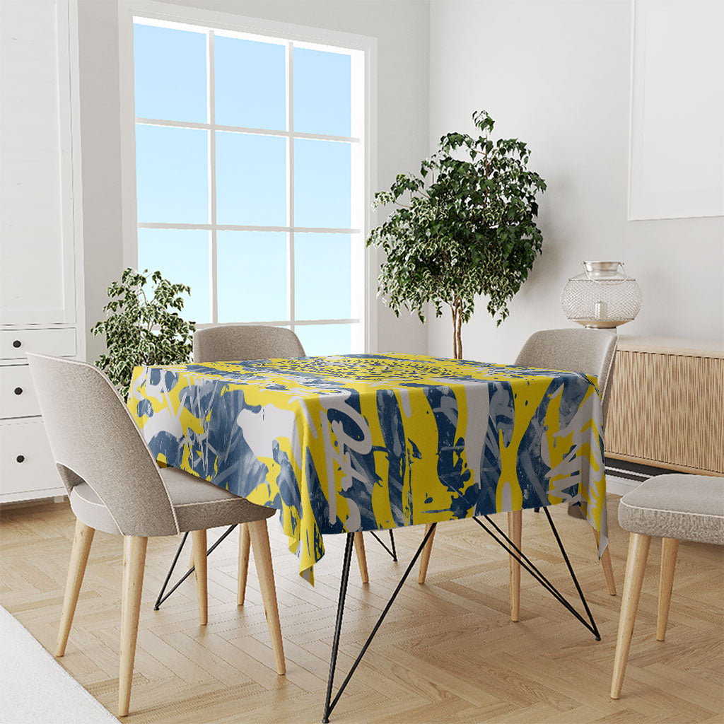 North Queensland Cowboys Rugby Tablecloth Graffiti Typography Urban Camo Abstract Street Style