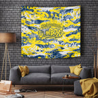North Queensland Cowboys Rugby Tapestry Graffiti Typography Urban Camo Abstract Street Style