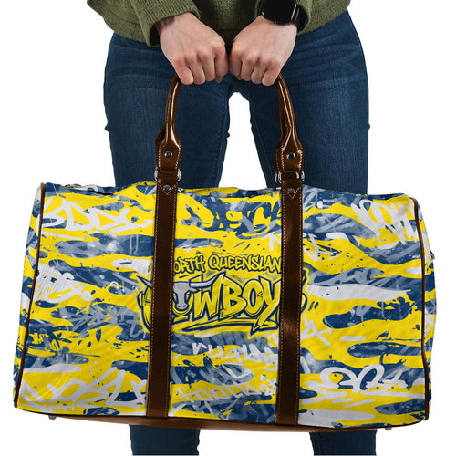 North Queensland Cowboys Rugby Travel Bag Graffiti Typography Urban Camo Abstract Street Style