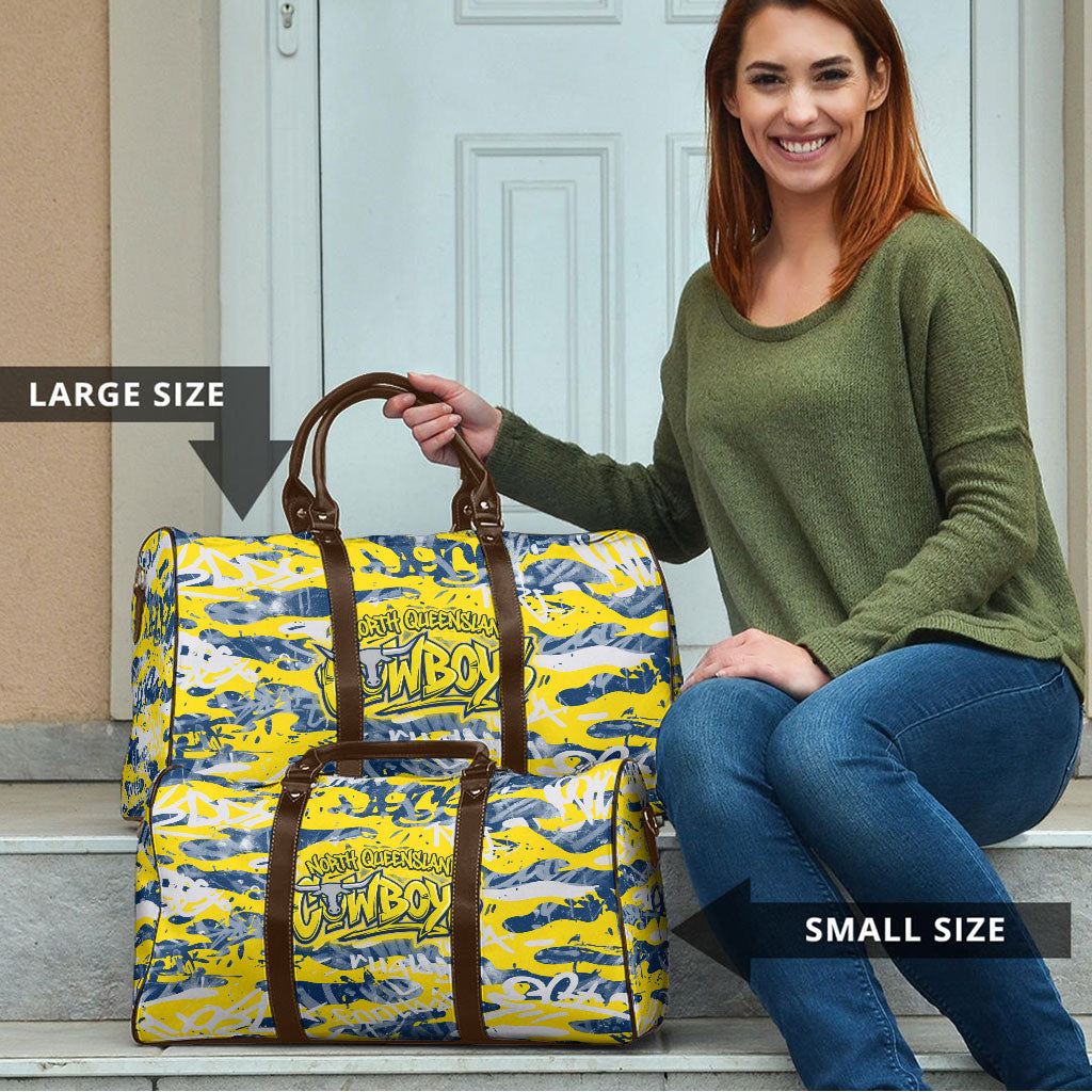 North Queensland Cowboys Rugby Travel Bag Graffiti Typography Urban Camo Abstract Street Style
