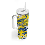 North Queensland Cowboys Rugby Tumbler With Handle Graffiti Typography Urban Camo Abstract Street Style