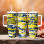 North Queensland Cowboys Rugby Tumbler With Handle Graffiti Typography Urban Camo Abstract Street Style