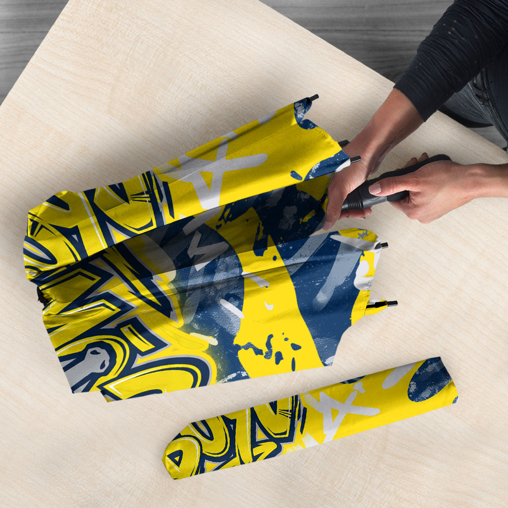 North Queensland Cowboys Rugby Umbrella Graffiti Typography Urban Camo Abstract Street Style