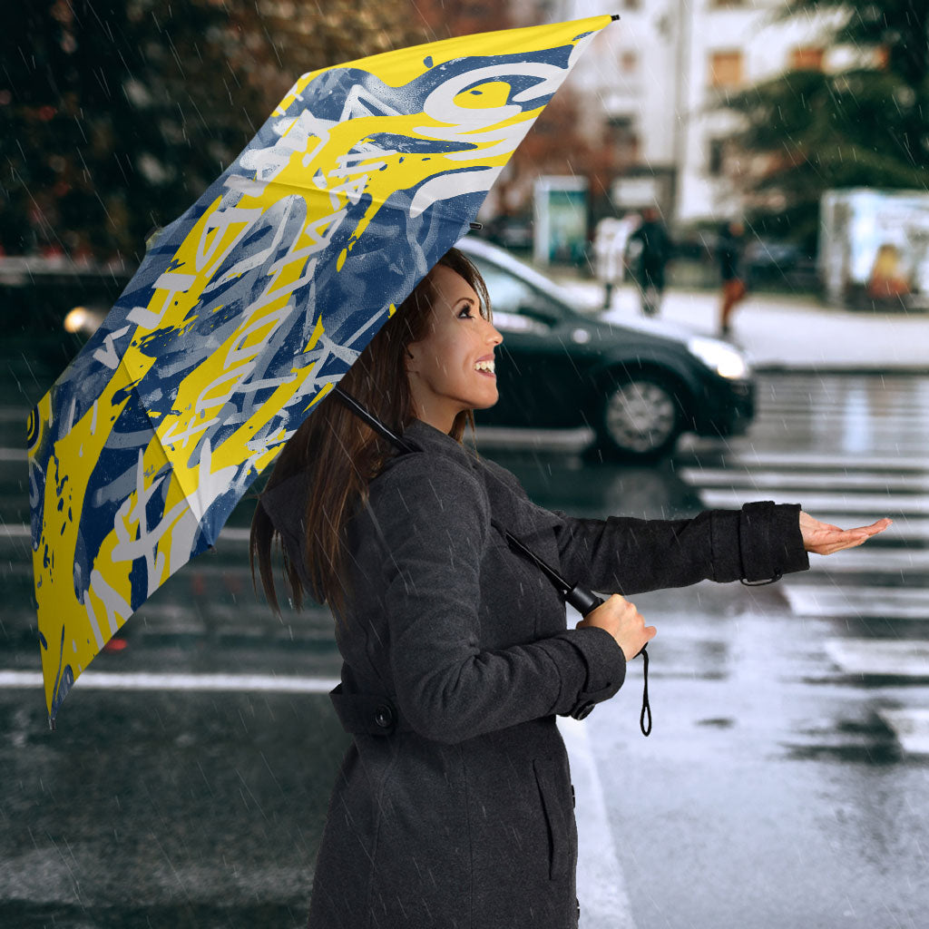 North Queensland Cowboys Rugby Umbrella Graffiti Typography Urban Camo Abstract Street Style