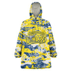 North Queensland Cowboys Rugby Wearable Blanket Hoodie Graffiti Typography Urban Camo Abstract Street Style
