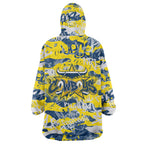 North Queensland Cowboys Rugby Wearable Blanket Hoodie Graffiti Typography Urban Camo Abstract Street Style