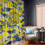 North Queensland Cowboys Rugby Window Curtain Graffiti Typography Urban Camo Abstract Street Style