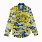North Queensland Cowboys Rugby Women Casual Shirt Graffiti Typography Urban Camo Abstract Street Style