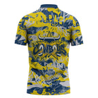 North Queensland Cowboys Rugby Zipper Polo Shirt Graffiti Typography Urban Camo Abstract Street Style