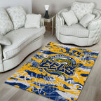 Parramatta Eels Rugby Area Rug Graffiti Typography Urban Camo Abstract Street Style