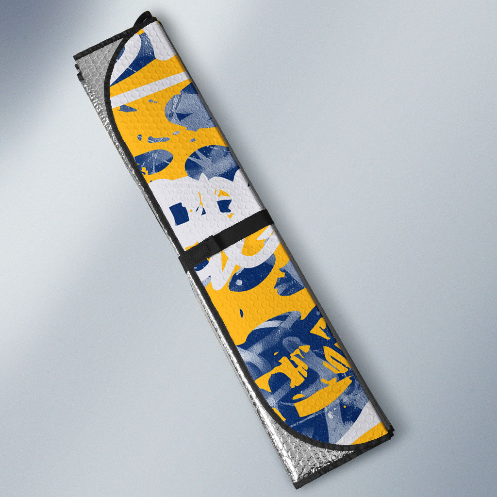 Parramatta Eels Rugby Auto Sun Shade Graffiti Typography Urban Camo Abstract Street Style