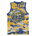 Parramatta Eels Rugby Basketball Jersey Graffiti Typography Urban Camo Abstract Street Style