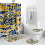 Parramatta Eels Rugby Bathroom Set Graffiti Typography Urban Camo Abstract Street Style