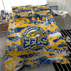 Parramatta Eels Rugby Bedding Set Graffiti Typography Urban Camo Abstract Street Style