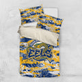 Parramatta Eels Rugby Bedding Set Graffiti Typography Urban Camo Abstract Street Style