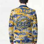 Parramatta Eels Rugby Blazer Graffiti Typography Urban Camo Abstract Street Style