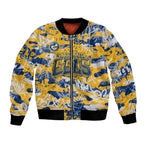 Parramatta Eels Rugby Bomber Jacket Graffiti Typography Urban Camo Abstract Street Style