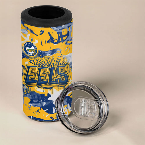 Parramatta Eels Rugby 4 in 1 Can Cooler Tumbler Graffiti Typography Urban Camo Abstract Street Style