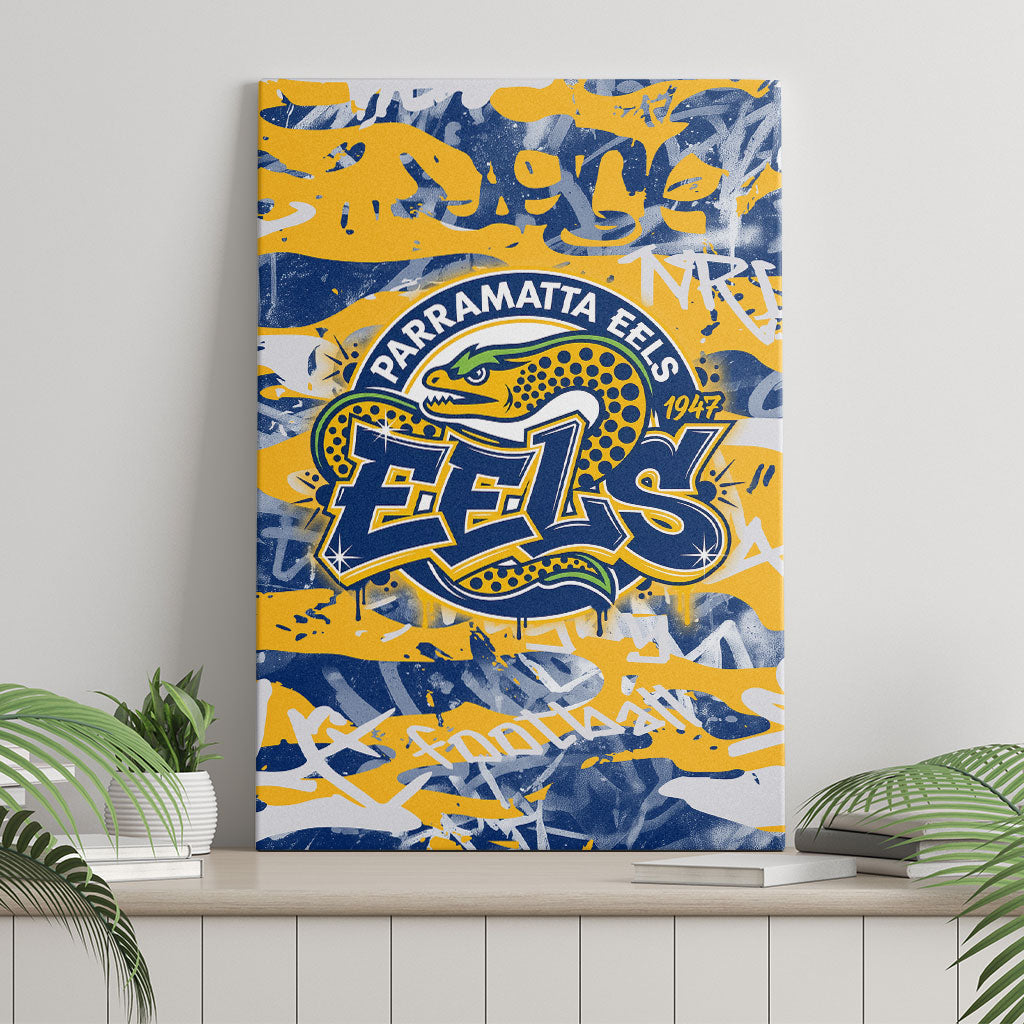 Parramatta Eels Rugby Canvas Wall Art Graffiti Typography Urban Camo Abstract Street Style